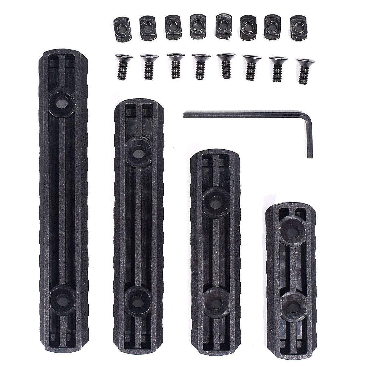 4PCS /SET Hunting Accessories Rail Scope Mount Rifle Airsoft Flashlight Rail Nylon MOE Guide Rail H5