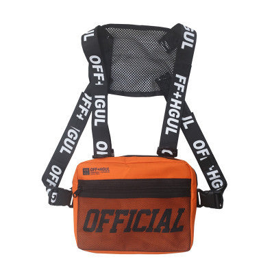 Vest Streetwear Waist Pack Women Black Chest Rig Bag