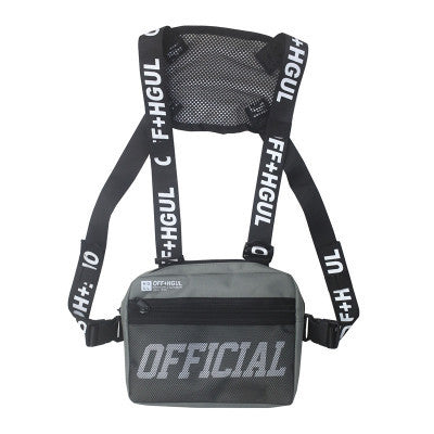 Vest Streetwear Waist Pack Women Black Chest Rig Bag