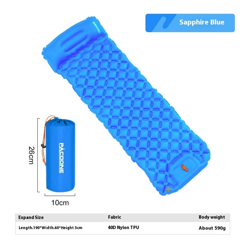 Auto-inflation Air Mattress Outdoor Camping Tent Sleeping Mat Portable Air Cushion Single Moisture-proof Pad