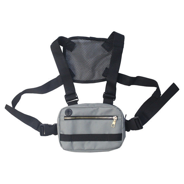Vest Streetwear Waist Pack Women Black Chest Rig Bag